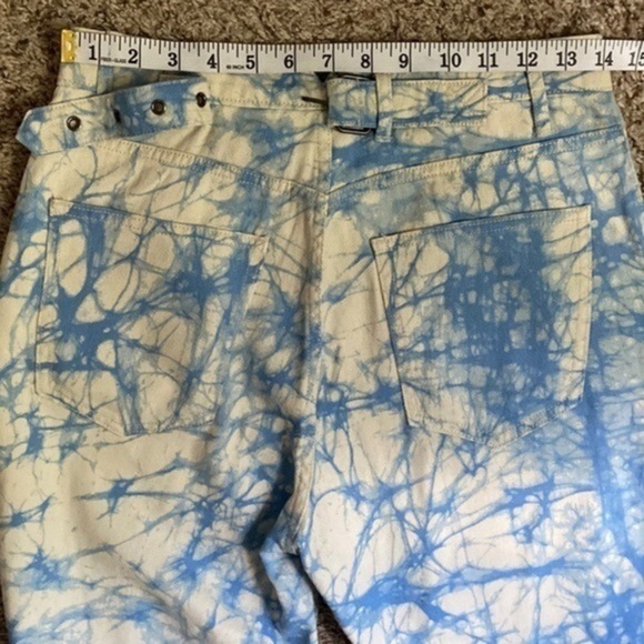 Rachel Comey Blue Marbled High Rise Tapered 80s Style Jeans Target - Picture 7 of 7